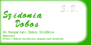szidonia dobos business card